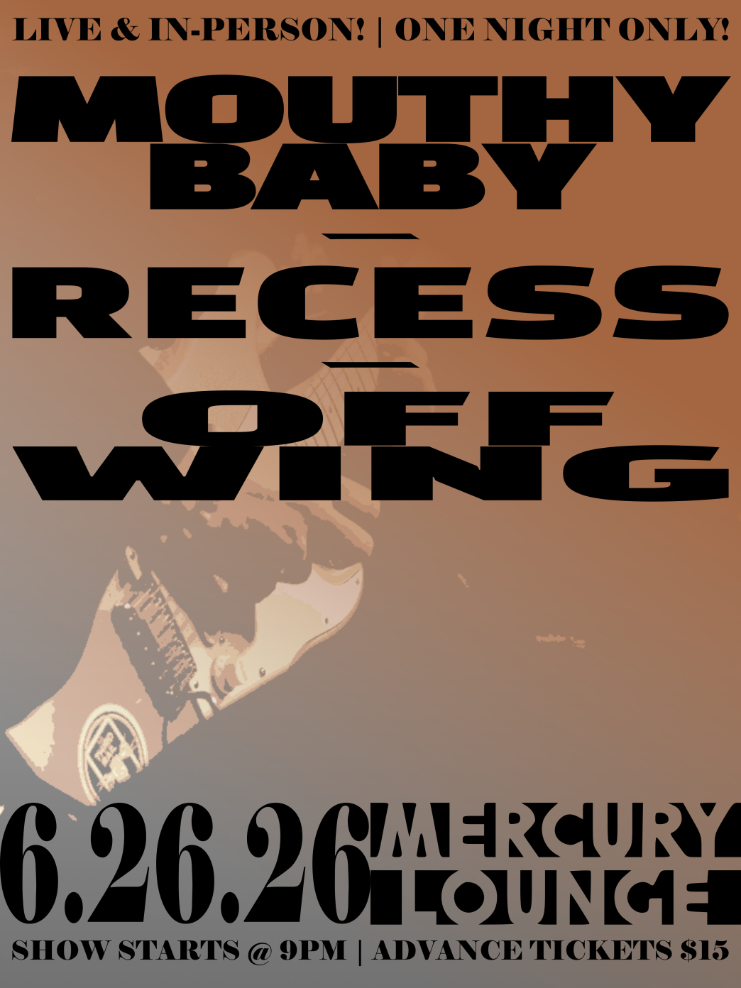 Mouthy Baby, Recess, Off Wing | Event Image