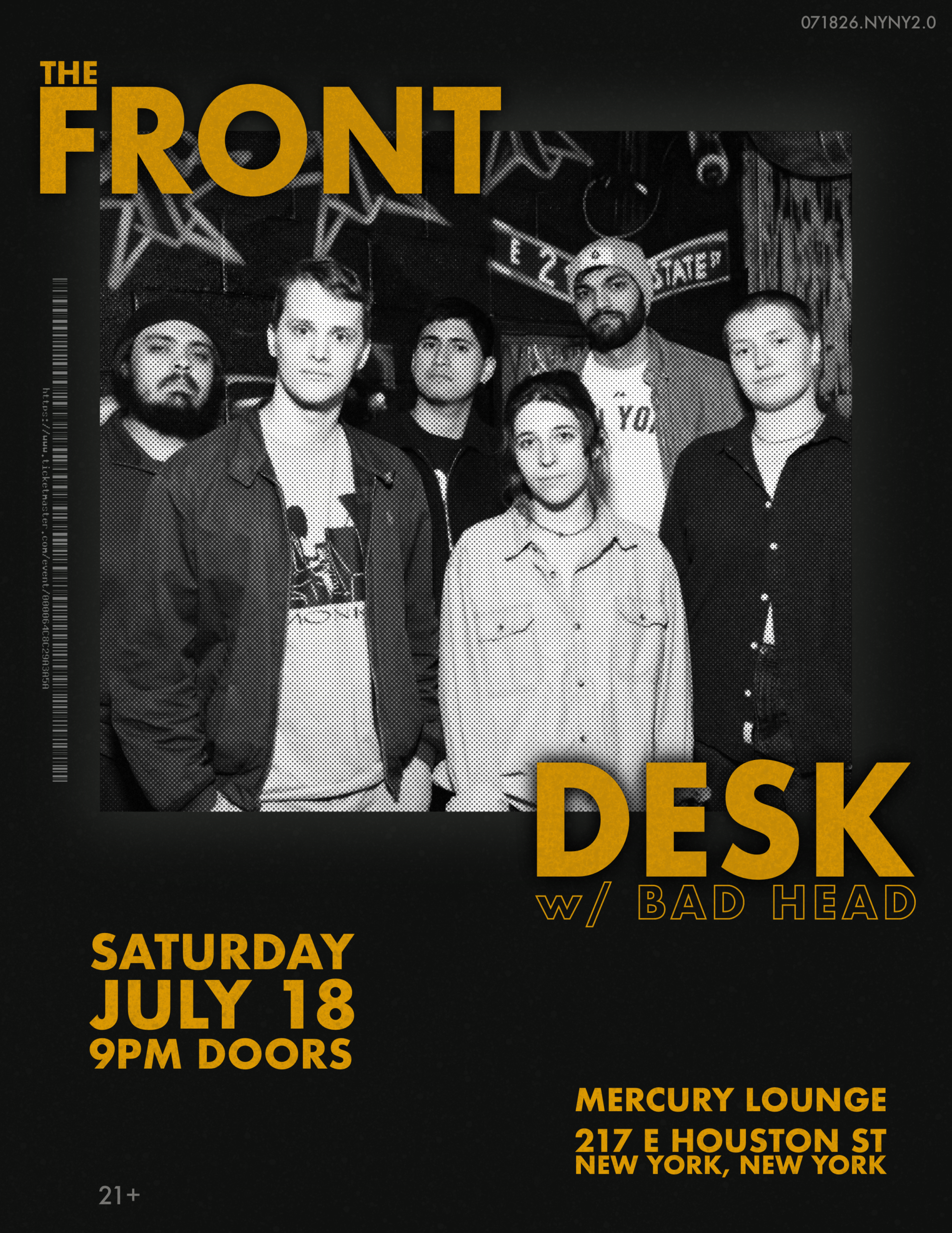 The Front Desk with Bad Head | Event Image